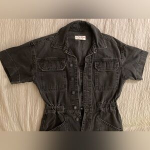 Free People Gray Denim Jumper XS